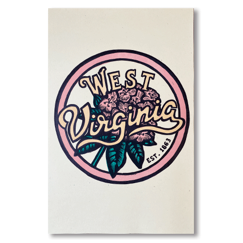 West Virginia Rhododendron 11x17 Print
