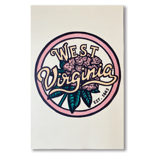 West Virginia Rhododendron Print
