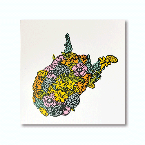 West Virginia Wildflowers 12x12 Print