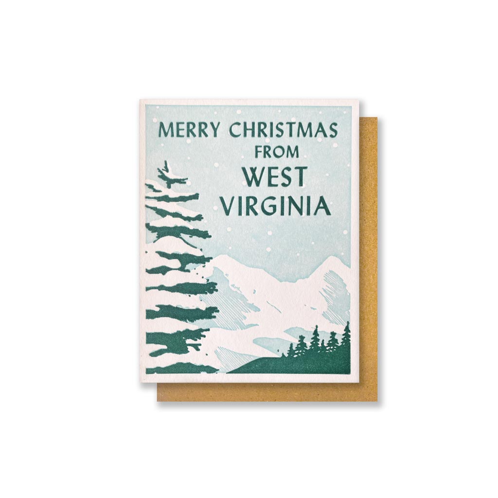 Merry Christmas from West Virginia - Holiday Card